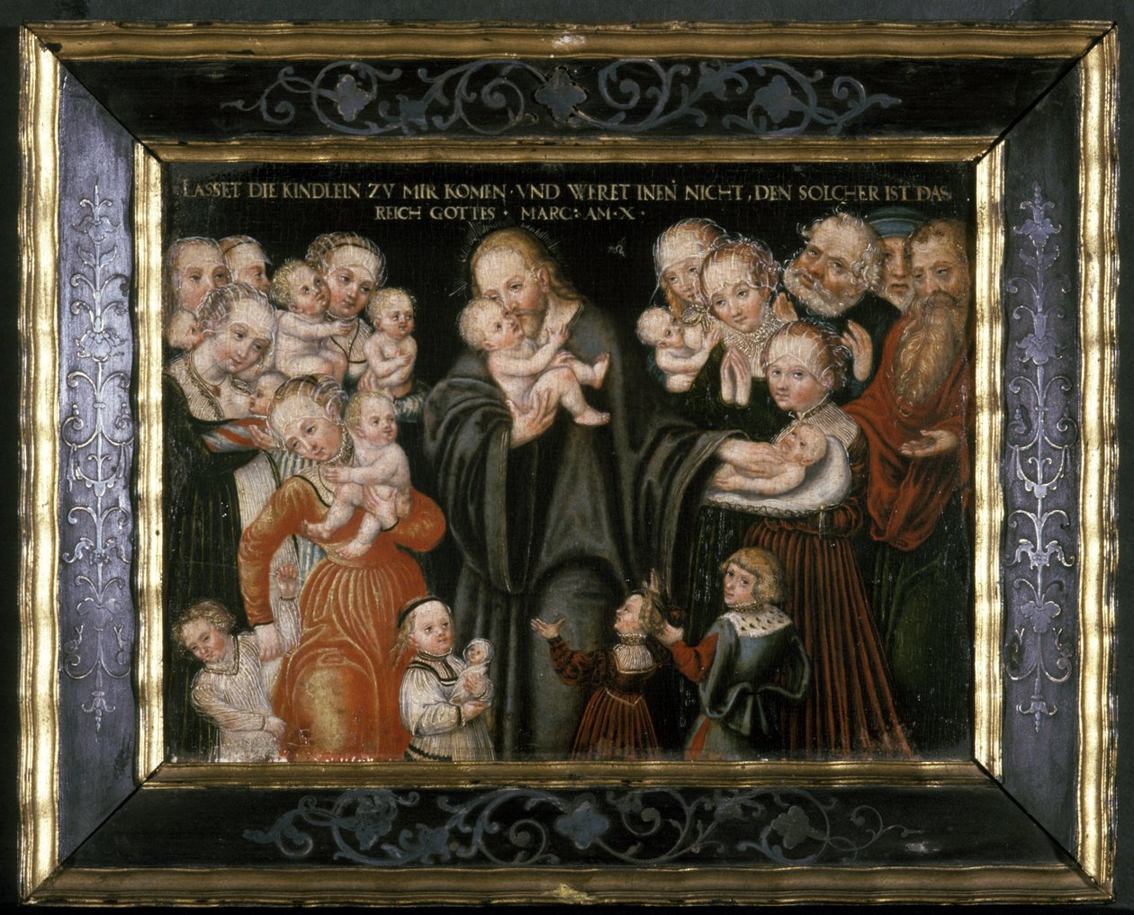 Jezus zegent de kinderen door Lucas Cranach the Elder