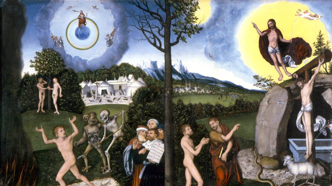 Verdoemenis en Verlossing door Lucas Cranach the Elder