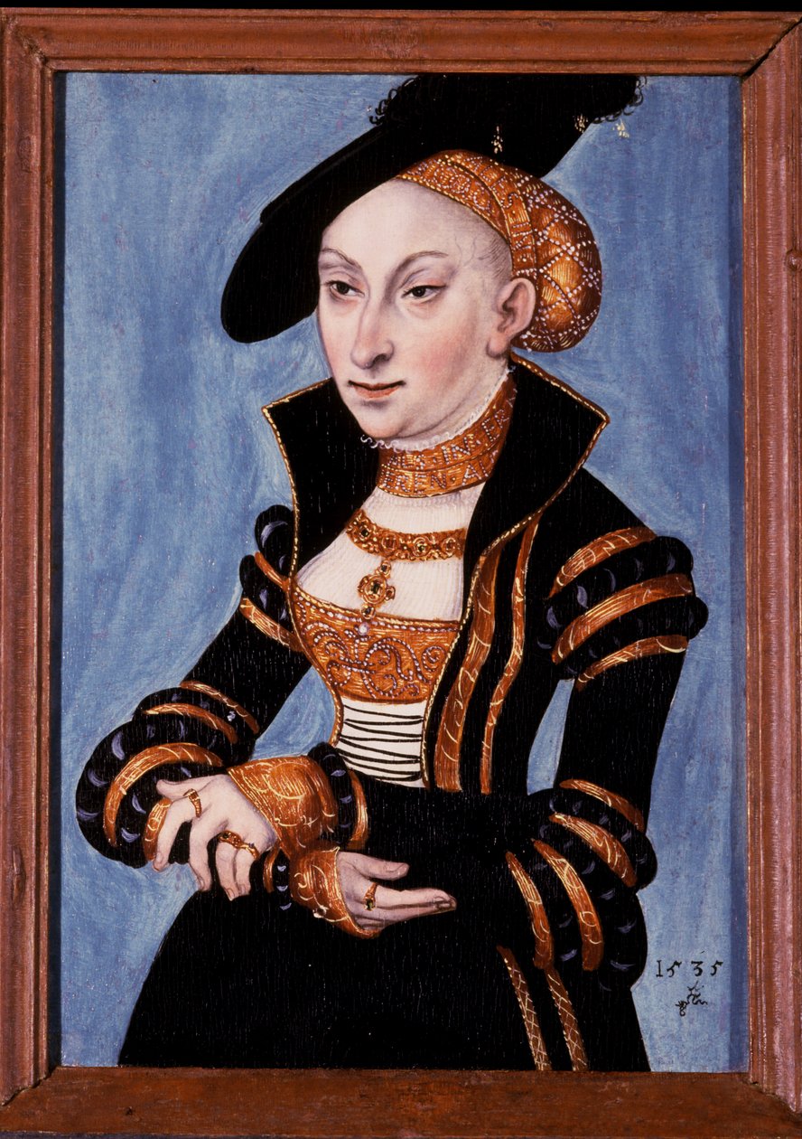 Sibylle, Keurvorstin van Saksen door Lucas Cranach the Elder