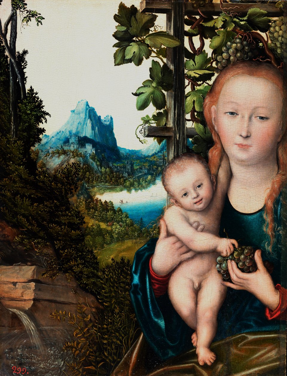 Madonna en Kind door Lucas Cranach the Elder