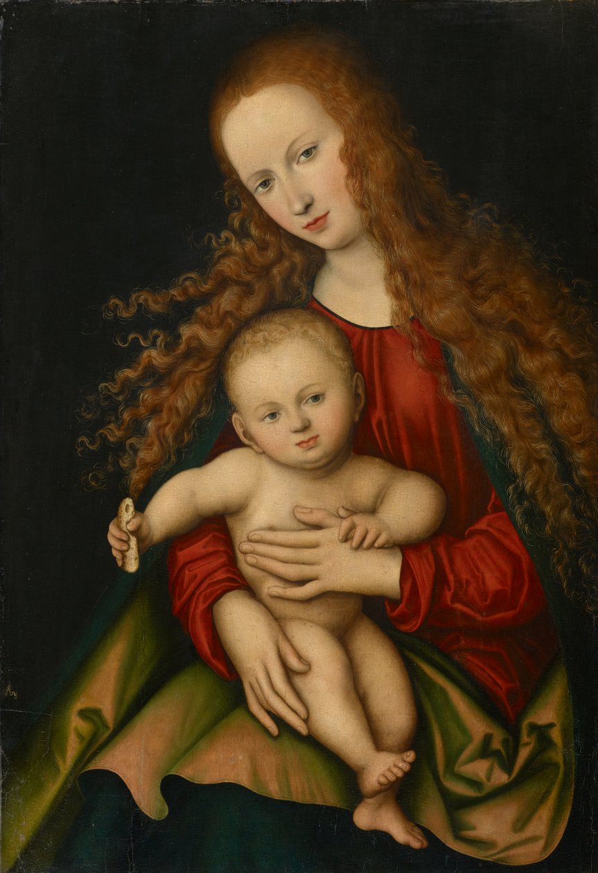 Madonna en kind door Lucas Cranach the Elder