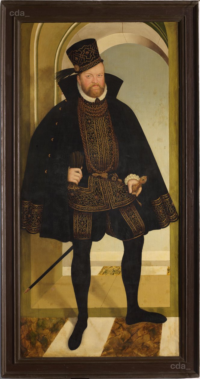 Portret van keurvorst August door Lucas Cranach the Younger