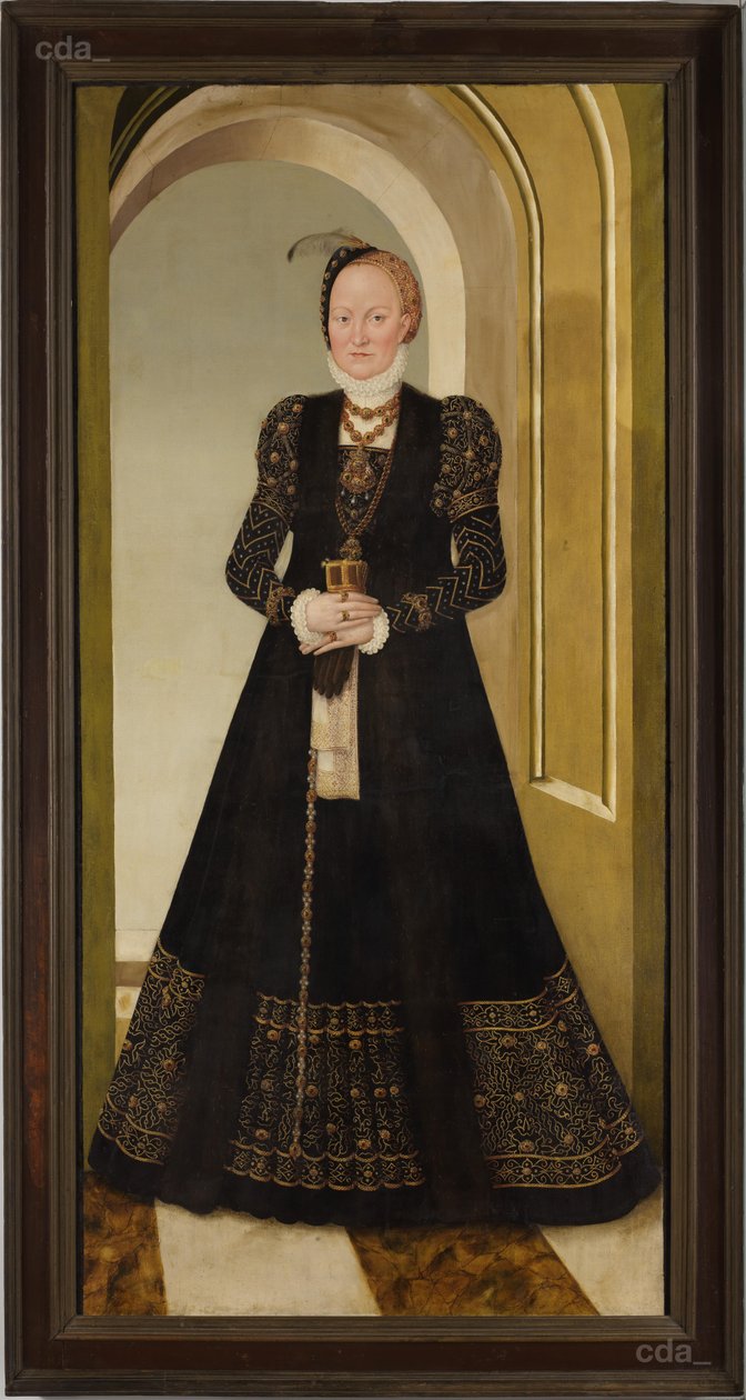 Portret van keurvorstin Anna door Lucas Cranach the Younger