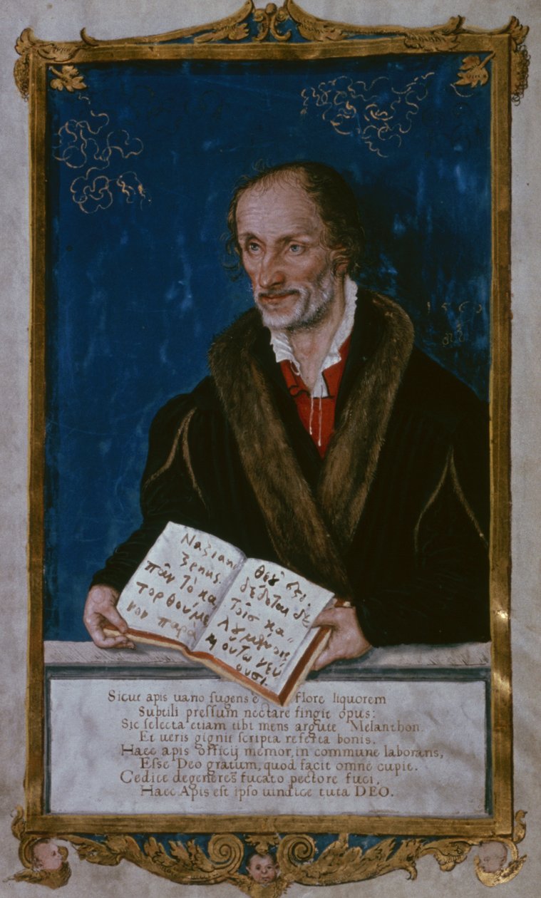 Portret van Philipp Melanchthon door Lucas Cranach the Younger