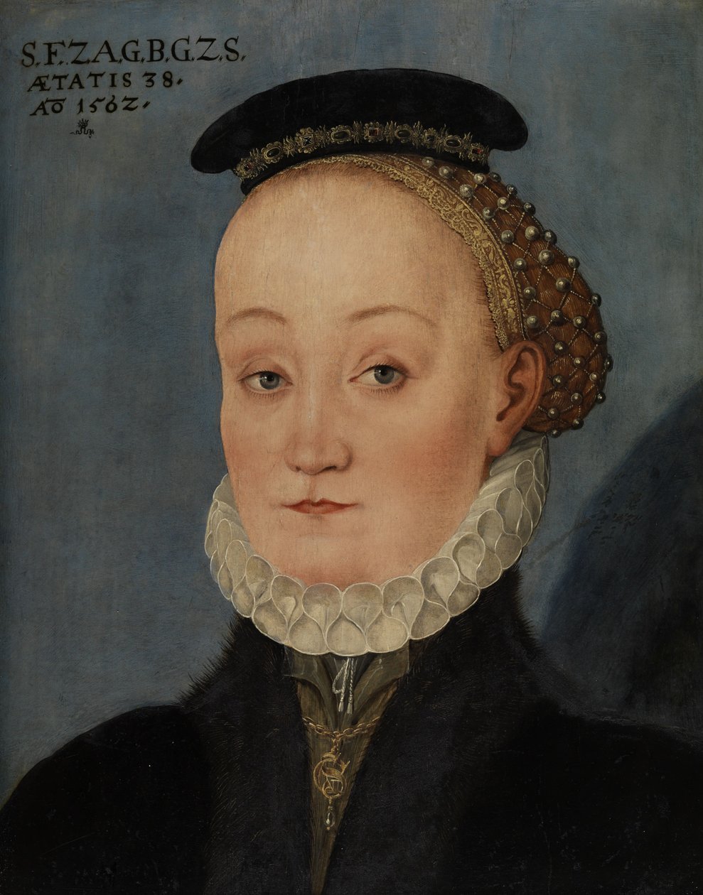 Portret van Lucretia Freifrau von Berlepsch, geb. von Schleinitz door Lucas Cranach the Younger