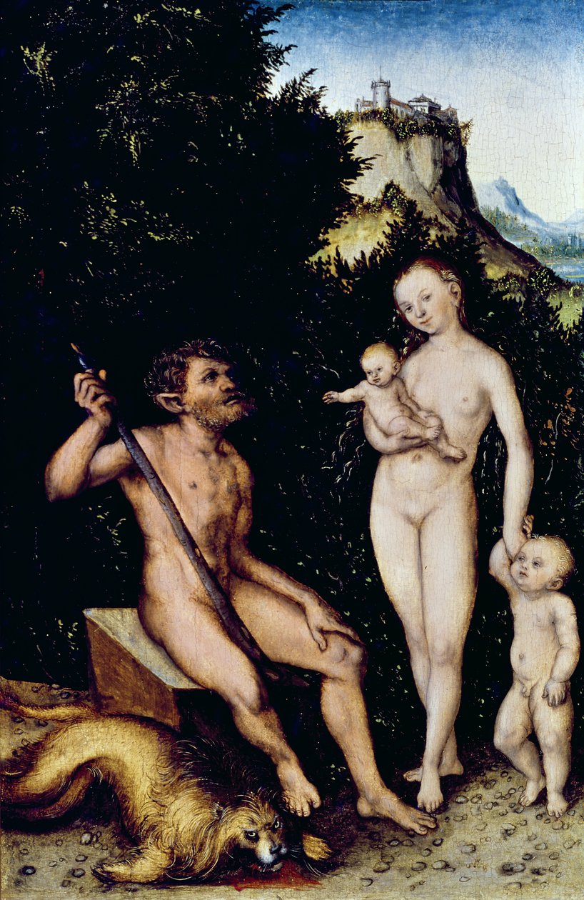 De Faun Familie door Lucas Cranach the Younger