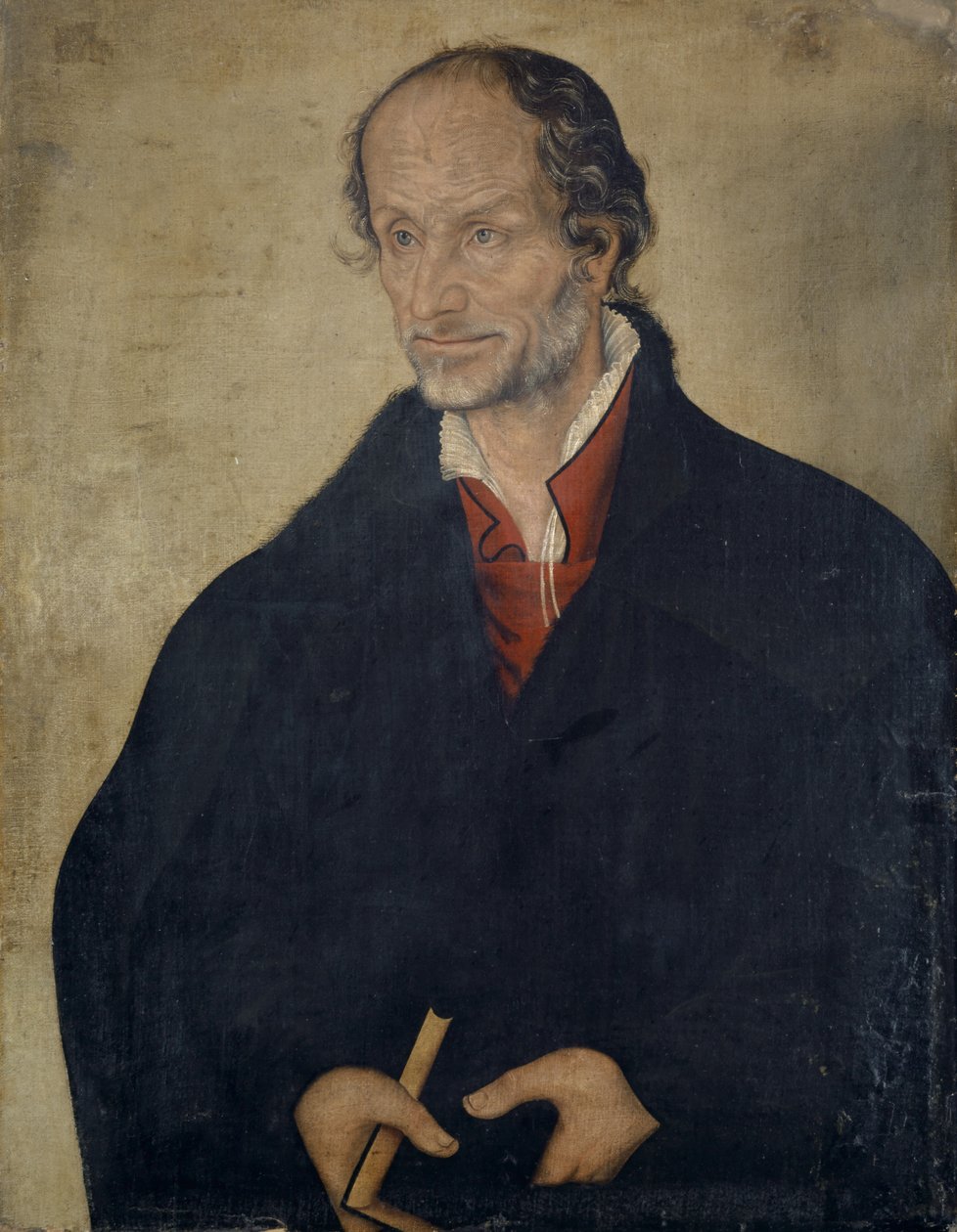 Portret van Philipp Melanchthon door Lucas the Younger Cranach