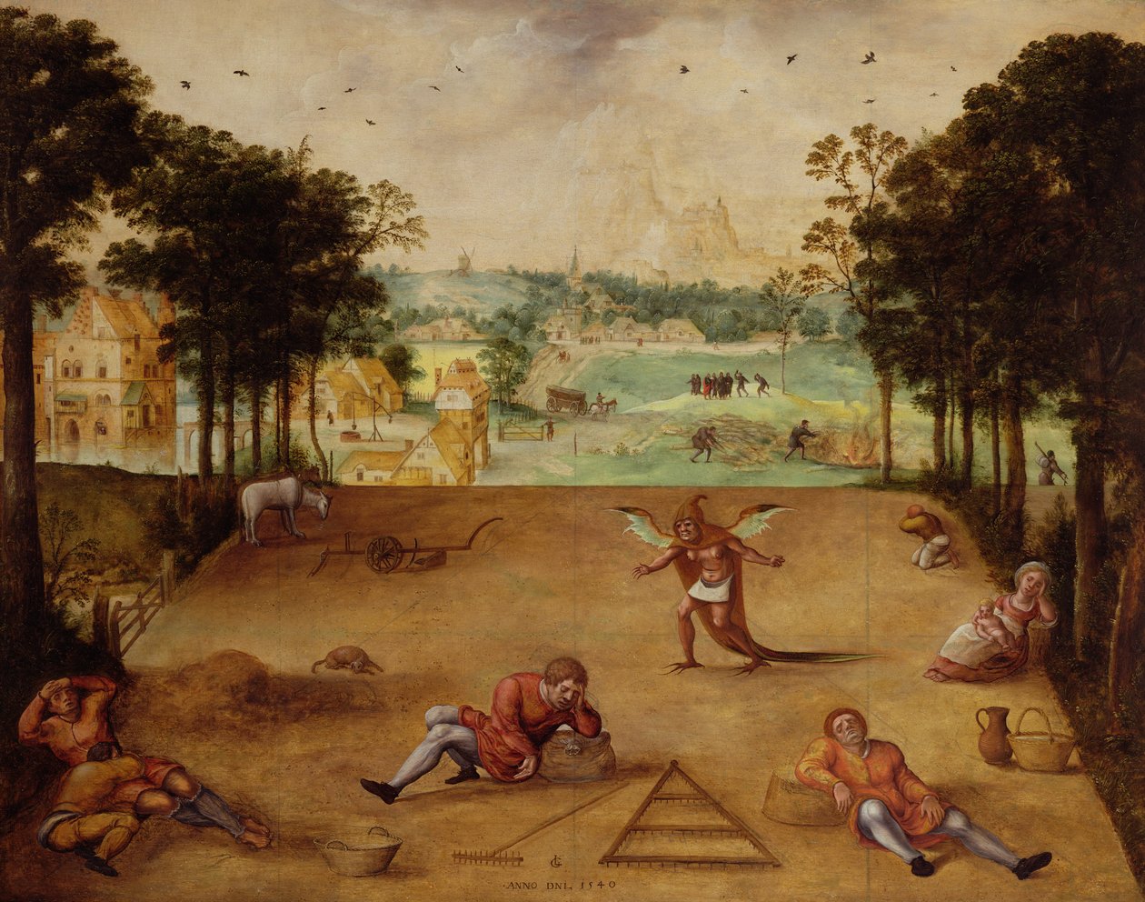 De Parabel van het Onkruid en de Tarwe, 1540 door Lucas van Gassel
