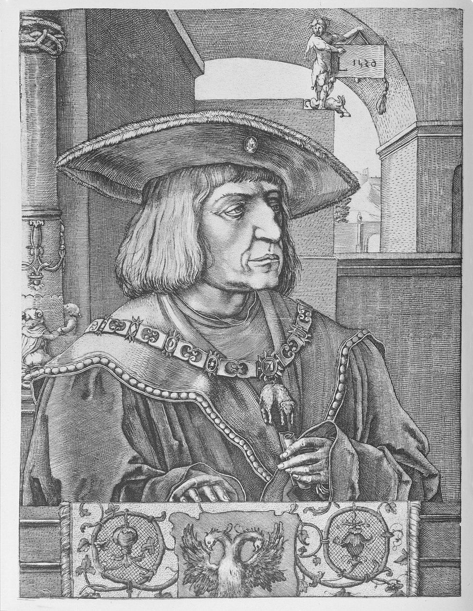 Keizer Maximiliaan I door Lucas van Leyden