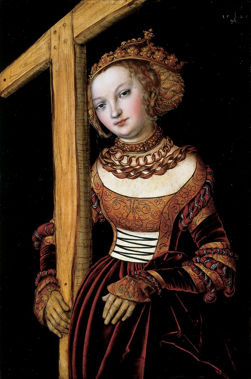 Sint-Helena met het kruis door Lucas Cranach the Elder
