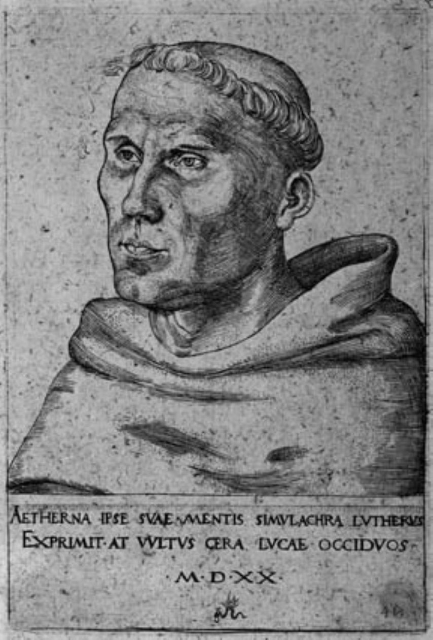 Maarten Luther als Augustijner Monnik door Lucas Cranach d.Æ.