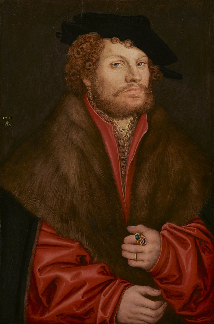 Portret van Moritz Büchner door Lucas Cranach the Elder