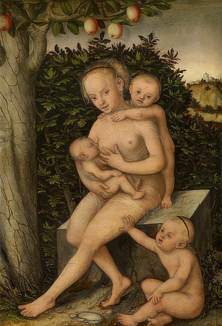 Caritas. Om 1537 door Lucas Cranach the Elder