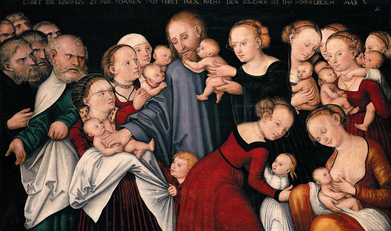 Christus zegent de kinderen, c.1540 door Lucas Cranach the Elder