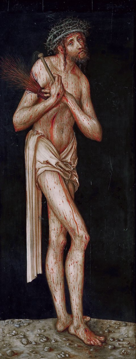 Duits: Sündenfall: Adam Lijdende Christus door Lucas Cranach the Elder