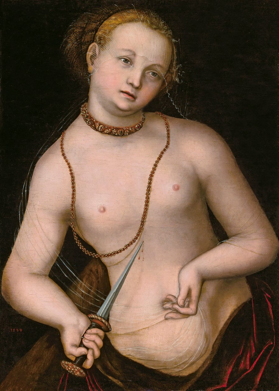 Lucretia door Lucas Cranach the Elder