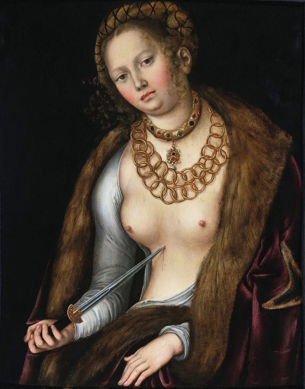 Lucretia door Lucas Cranach the Elder