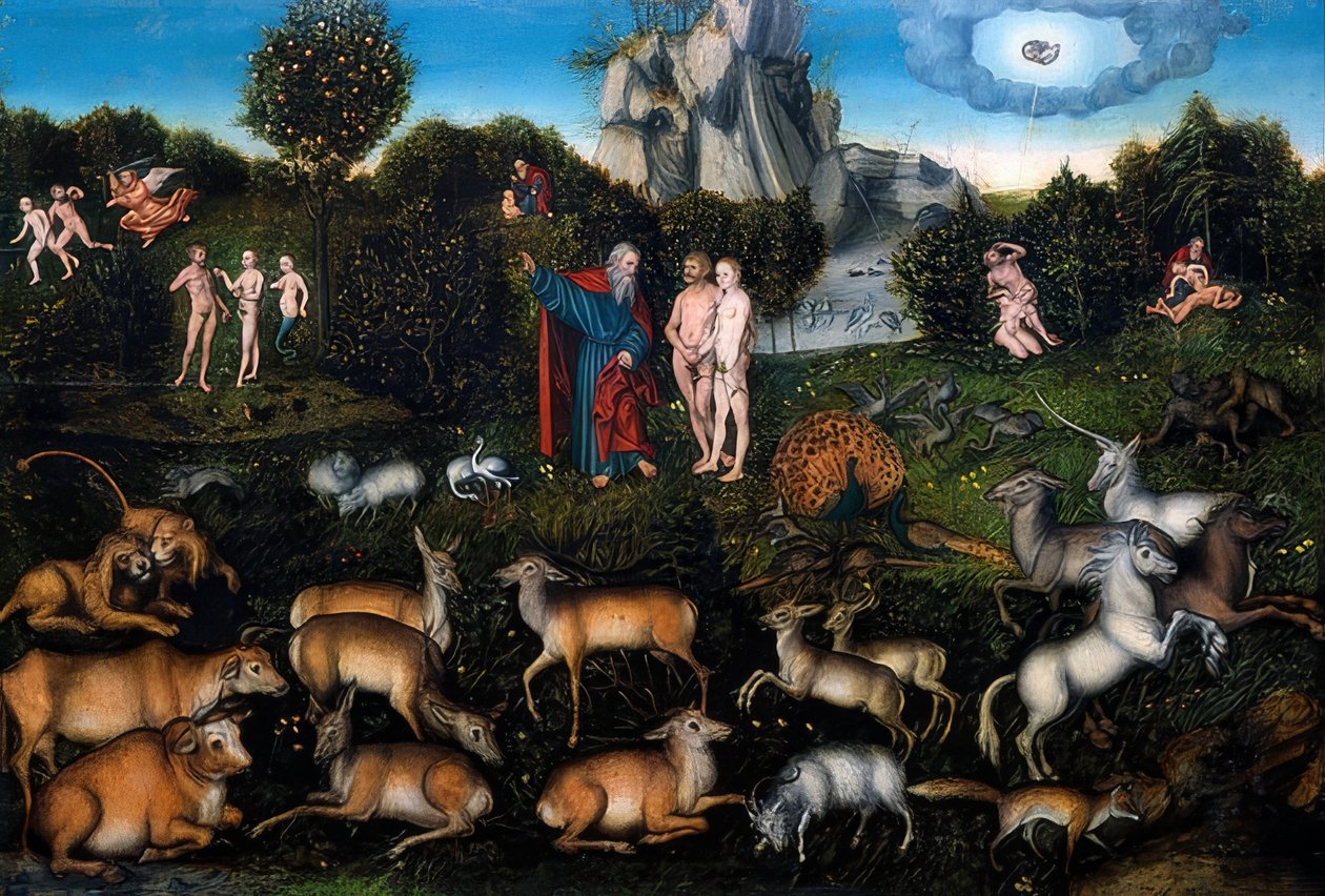 Paradijs door Lucas Cranach the Elder