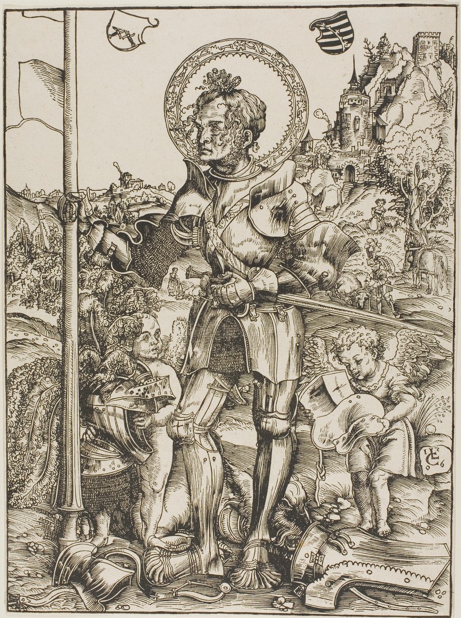 Sint Joris staand door Lucas Cranach the Elder
