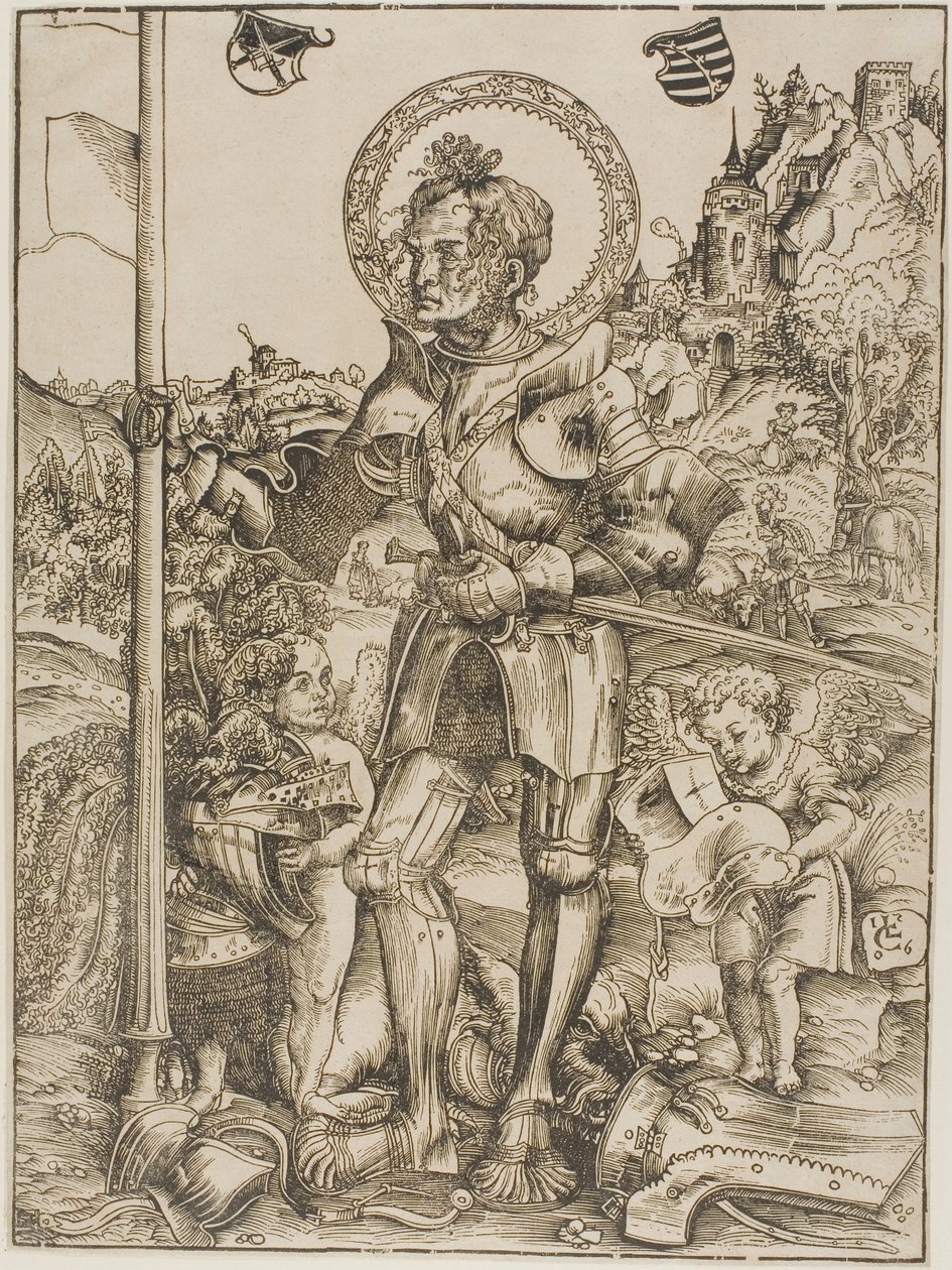 Sint Joris staand door Lucas Cranach the Elder