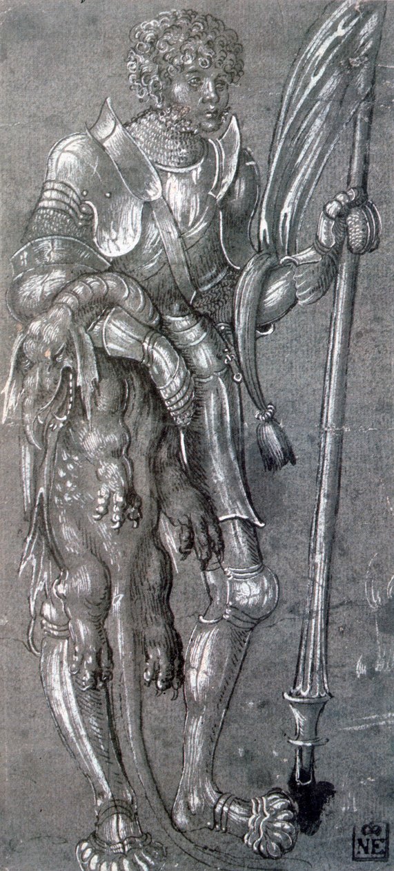 St George, c1504-1553 door Lucas Cranach the Elder