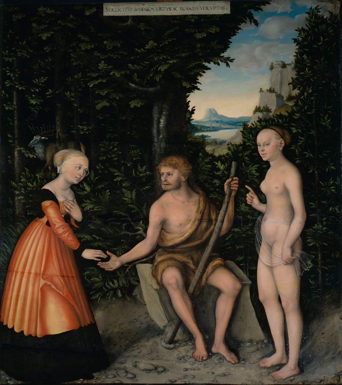 De keuze van Hercules door Lucas Cranach the Elder