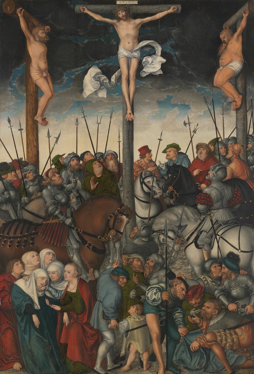De kruisiging, 1538 door Lucas Cranach the Elder