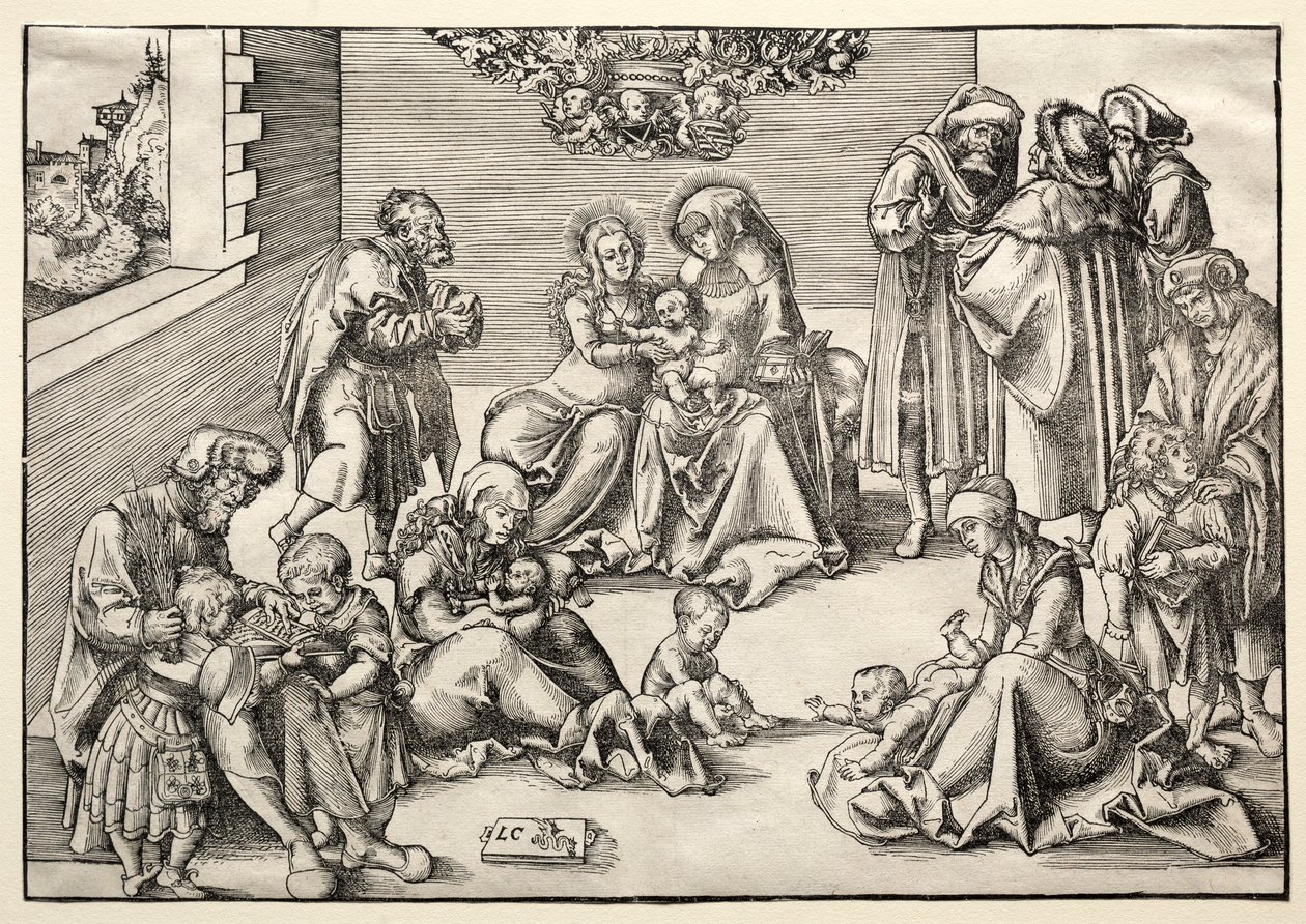 De Heilige Familie en Verwanten door Lucas Cranach the Elder