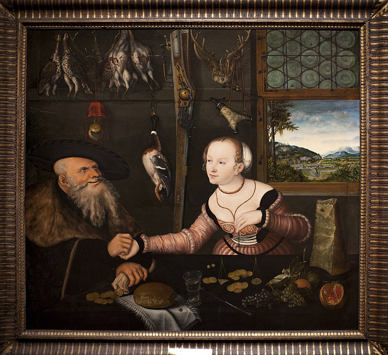 Het slecht passende paar door Lucas Cranach the Elder