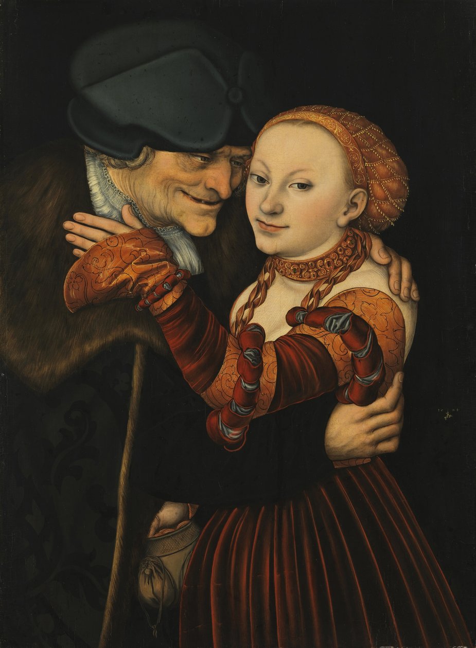 Het Ongelijke Paar door Lucas Cranach the Elder