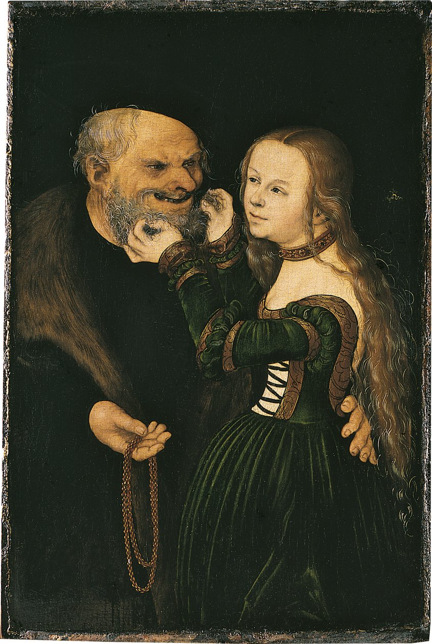 Het Ongelijke Paar, ca. 1530 door Lucas Cranach the Elder