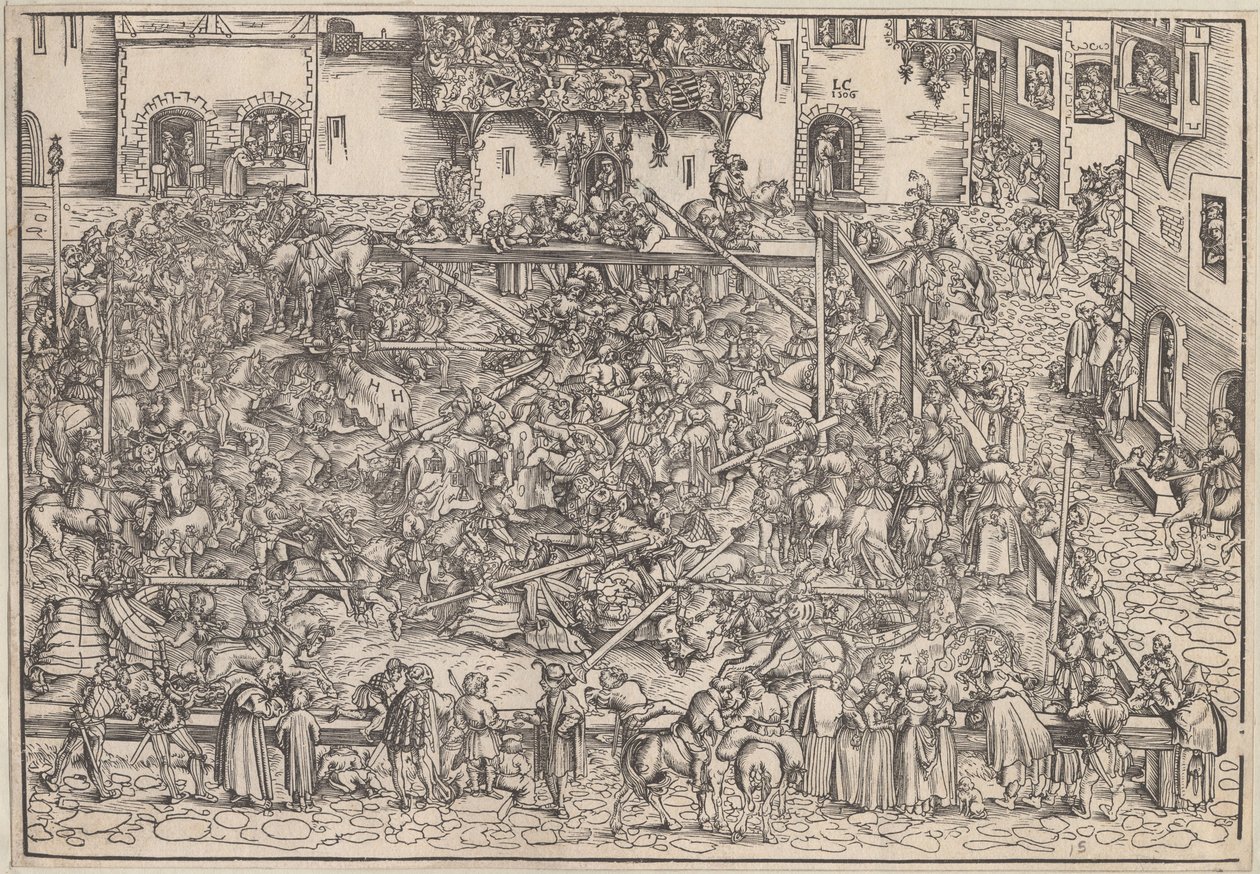 Toernooi, 1509 door Lucas Cranach the Elder