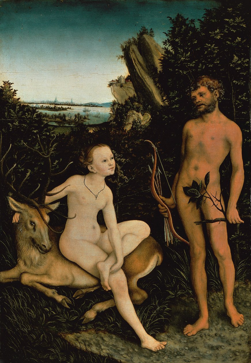 Apollo en Diana door Lucas the Elder Cranach