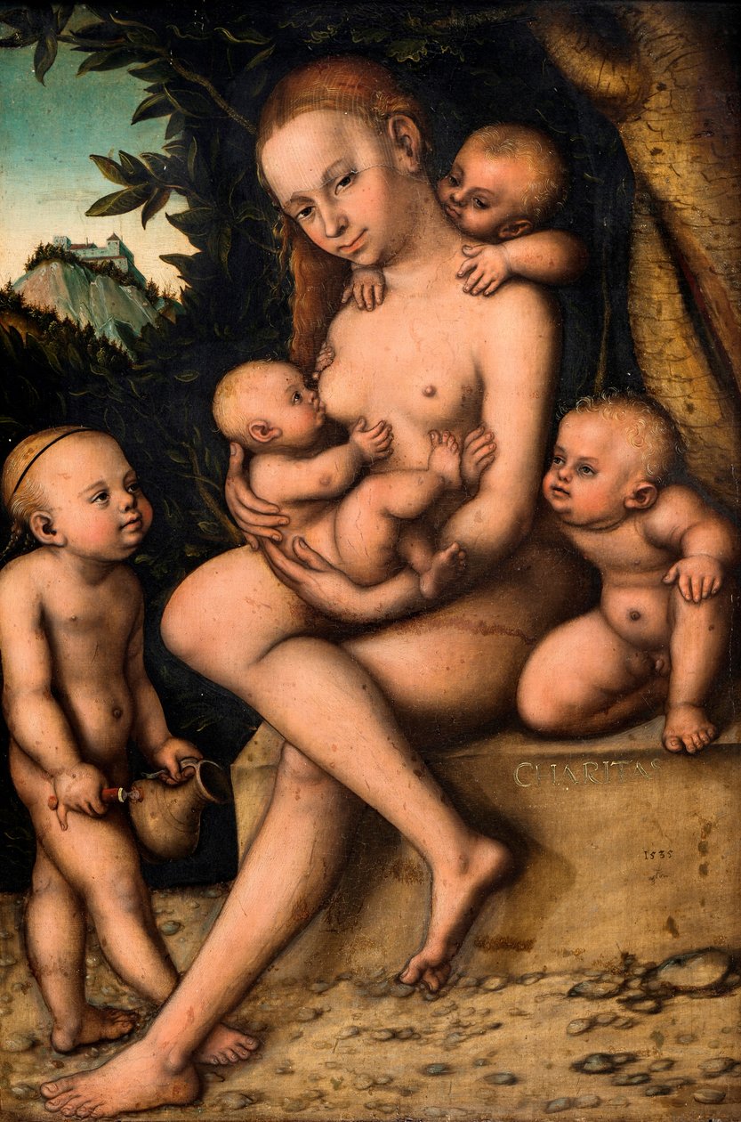 Caritas door Lucas the Elder Cranach