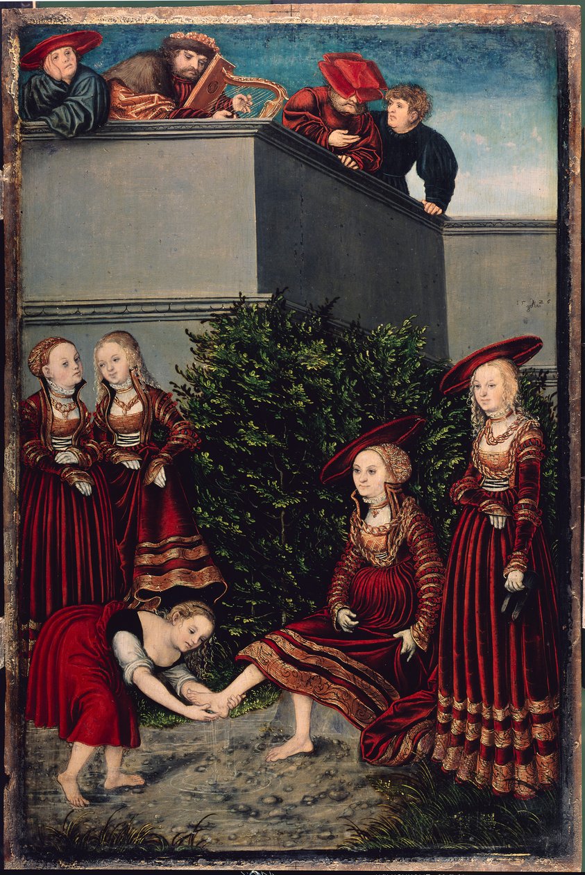 Koning David en Bathseba door Lucas the Elder Cranach