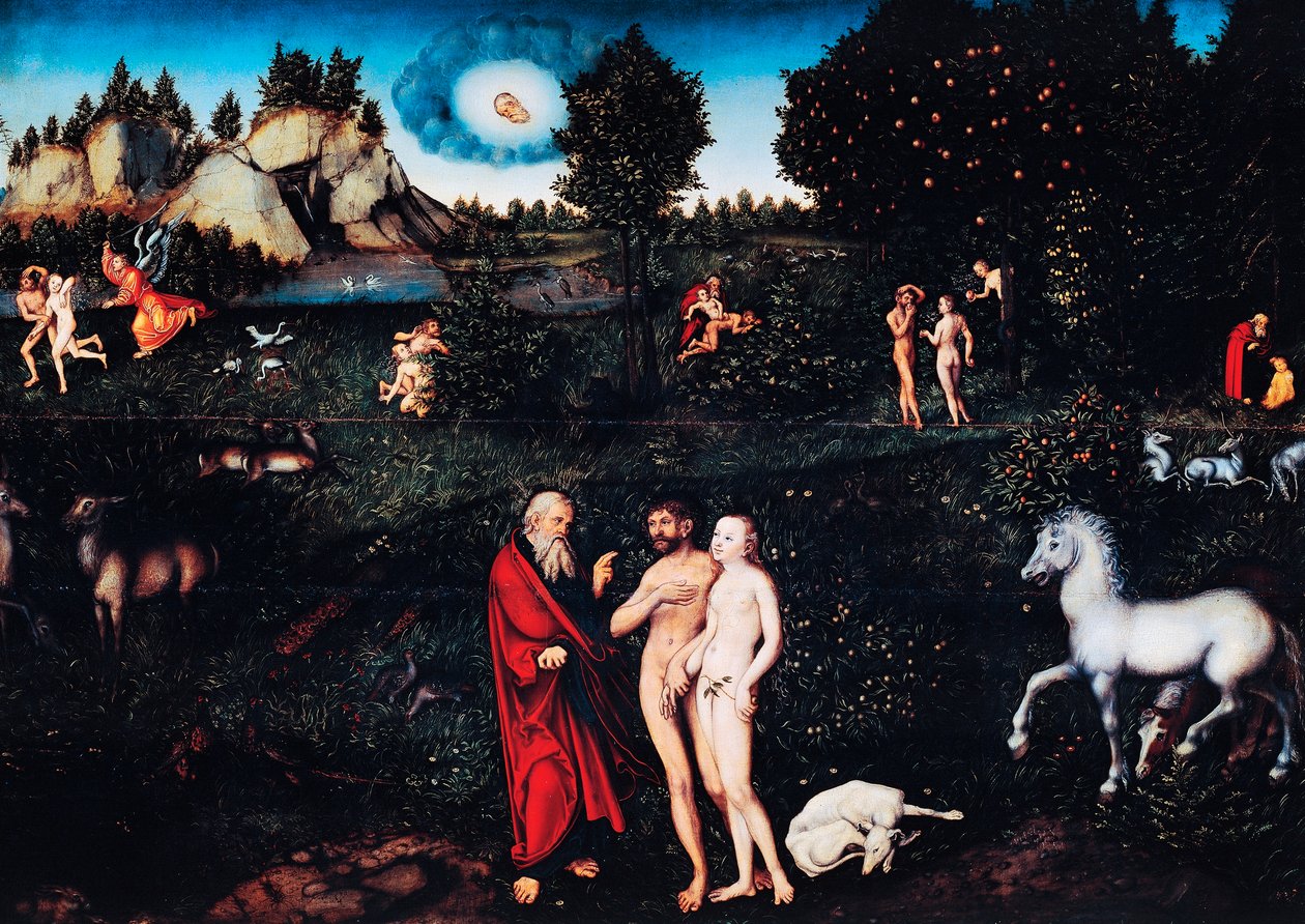 Paradijs door Lucas the Elder Cranach