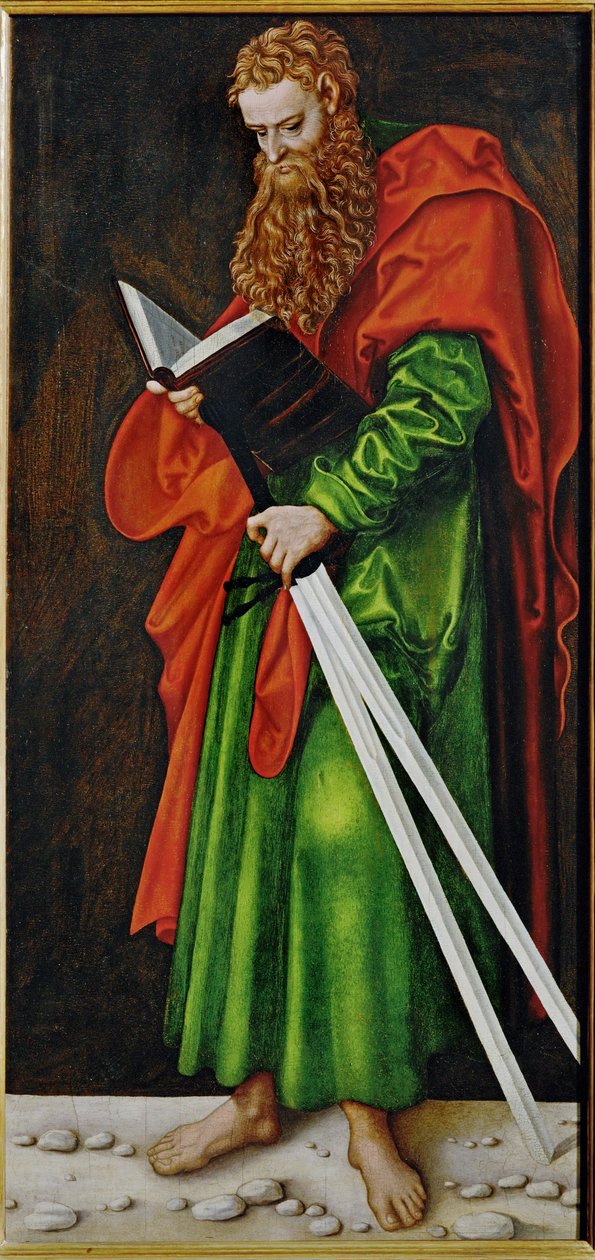 Sint Paulus, apostel ... door Lucas the Elder Cranach