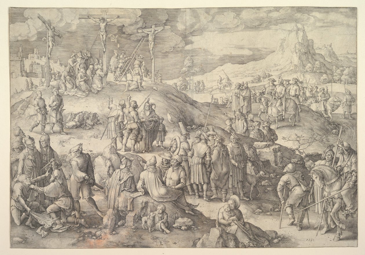 Calvarie Golgotha door Lucas van Leyden