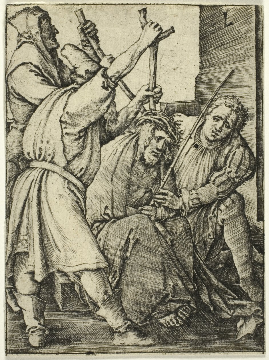 Christus gekroond met doornen door Lucas van Leyden