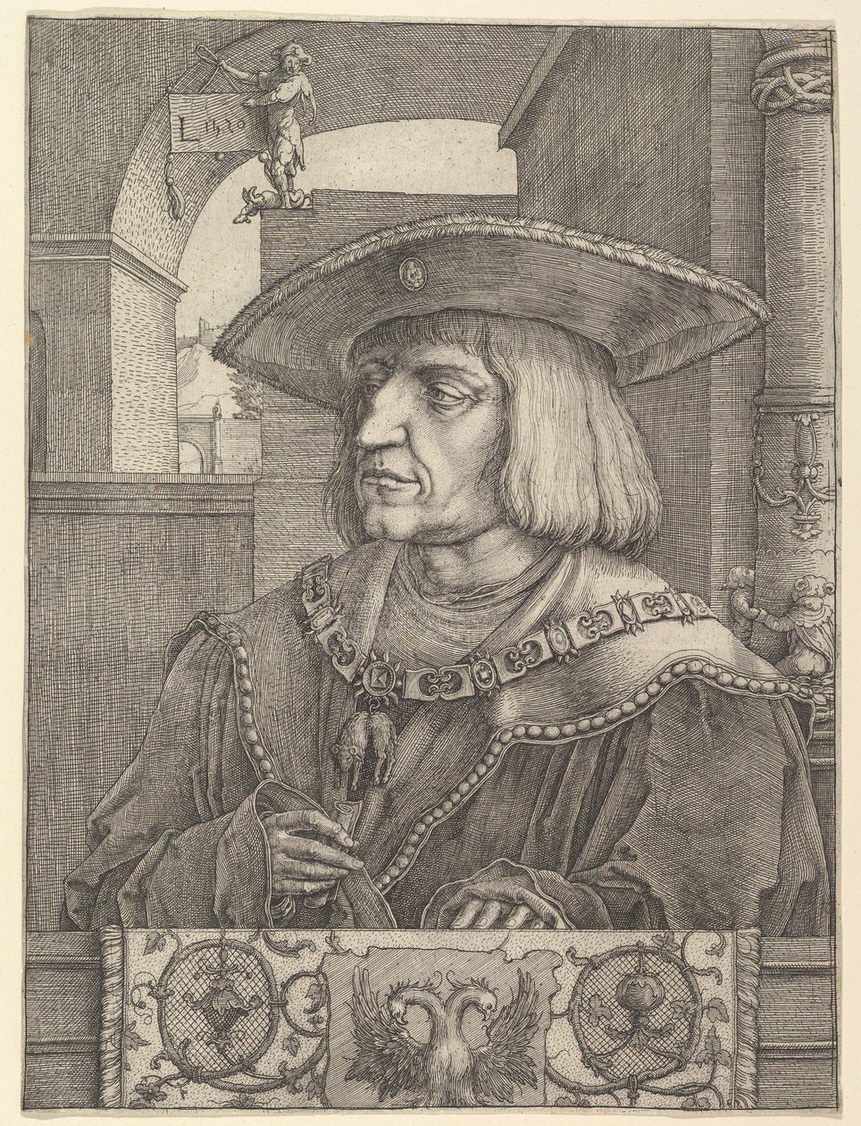 Keizer Maximiliaan I door Lucas van Leyden