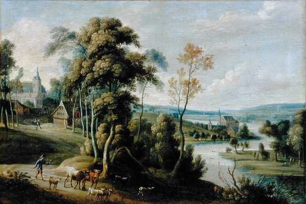 Landschap door Lucas van Uden