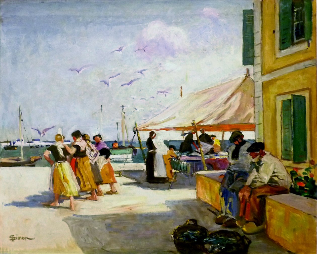 Quai de Kerity door Lucien Simon
