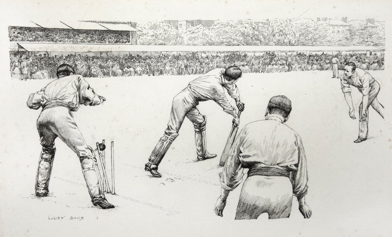 Een wedstrijd op Lords door Lucien Davis