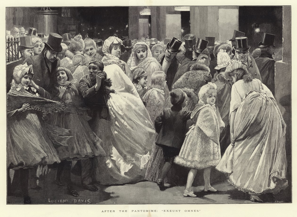 Na de pantomime (gravure) door Lucien Davis