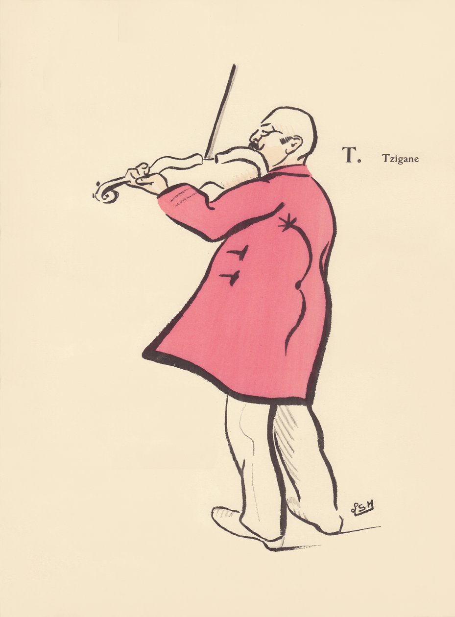 T. Zigeuner door Lucien L. (active 1904) Henreaux