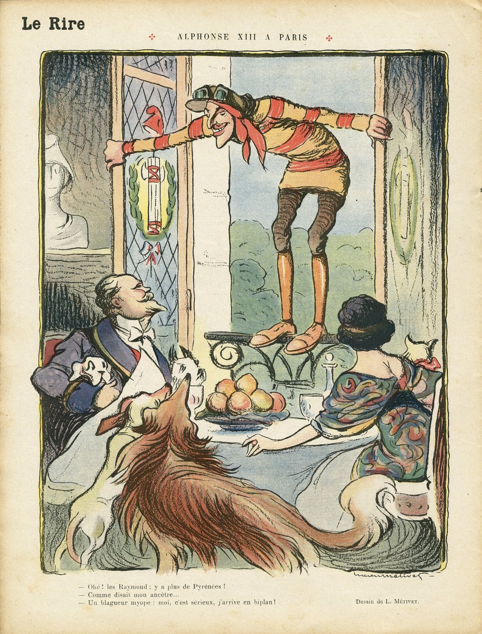 Illustratie in Le Rire door Lucien Metivet