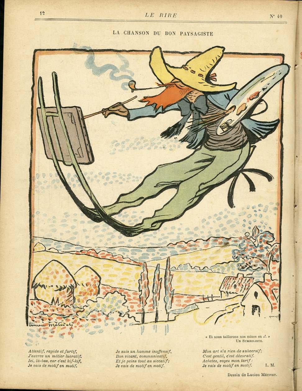 Illustratie in Le Rire door Lucien Metivet