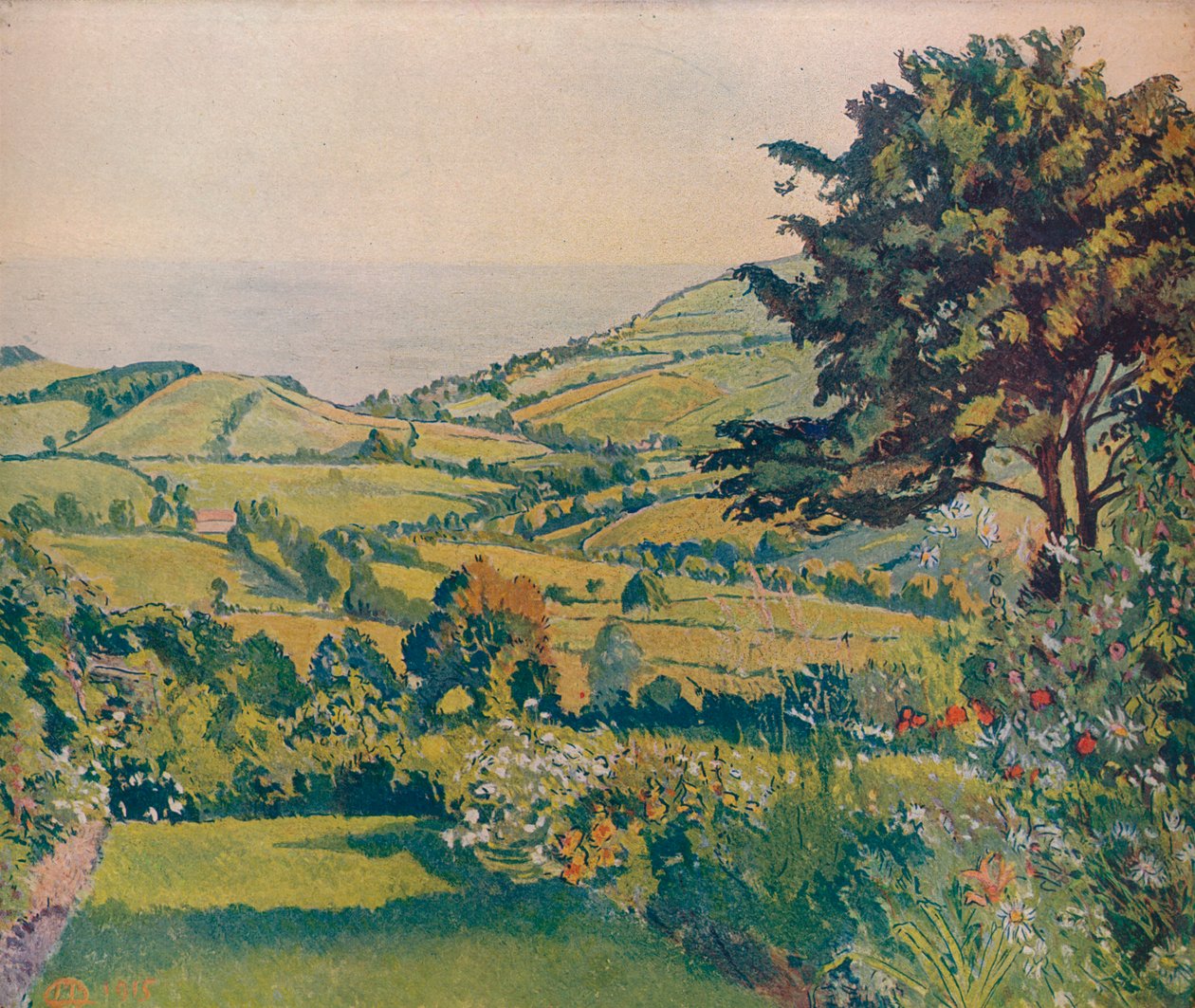 Zeezicht, Fishponds, 1915, c1932 door Lucien Pissarro