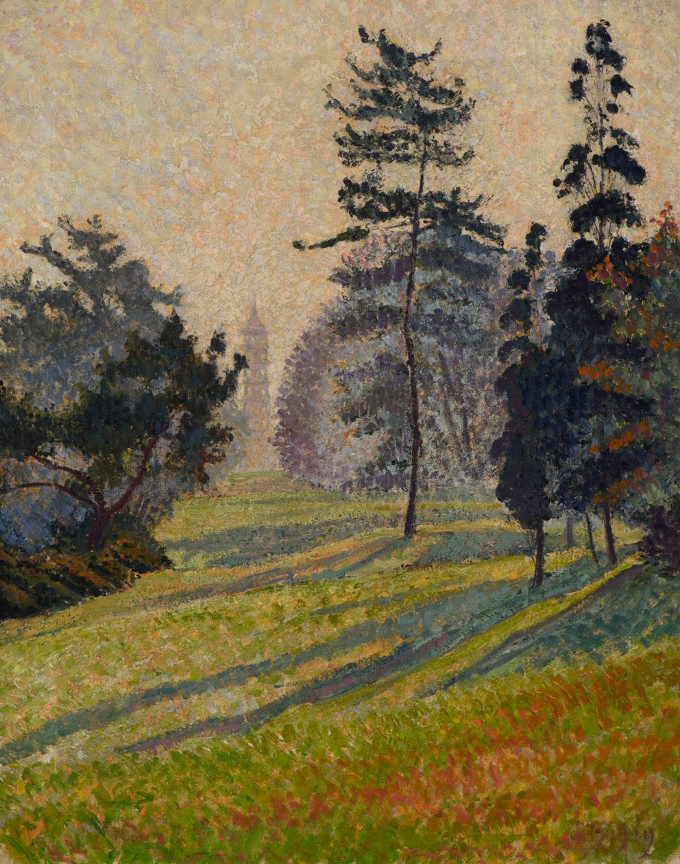 De pagode, Kew door Lucien Pissarro