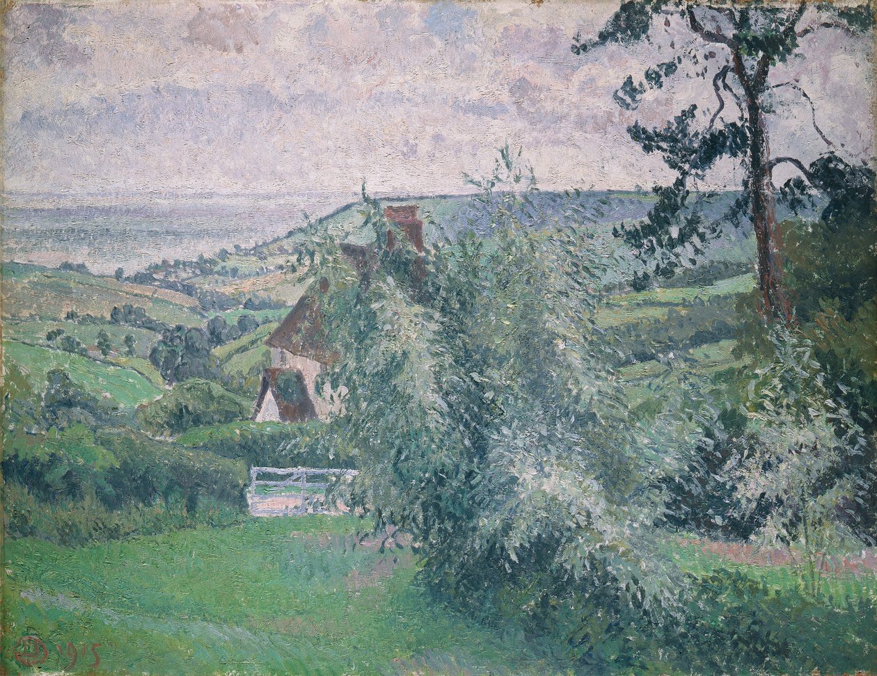 Wilgen, Visvijver, Dorset door Lucien Pissarro